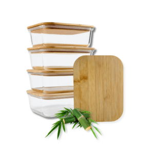 Glass Containers with Lids (04 Set) 1040ml